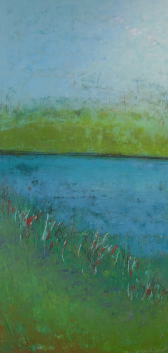 Winded Shore, 48x24" by Ginnie Cappaert 
