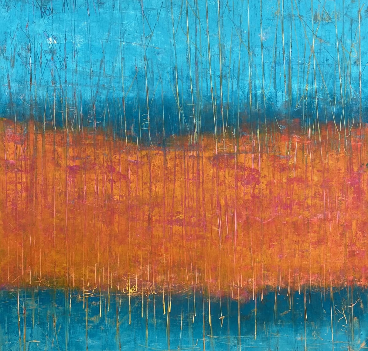 Wind in the Willows, 30x30" by Ginnie Cappaert 