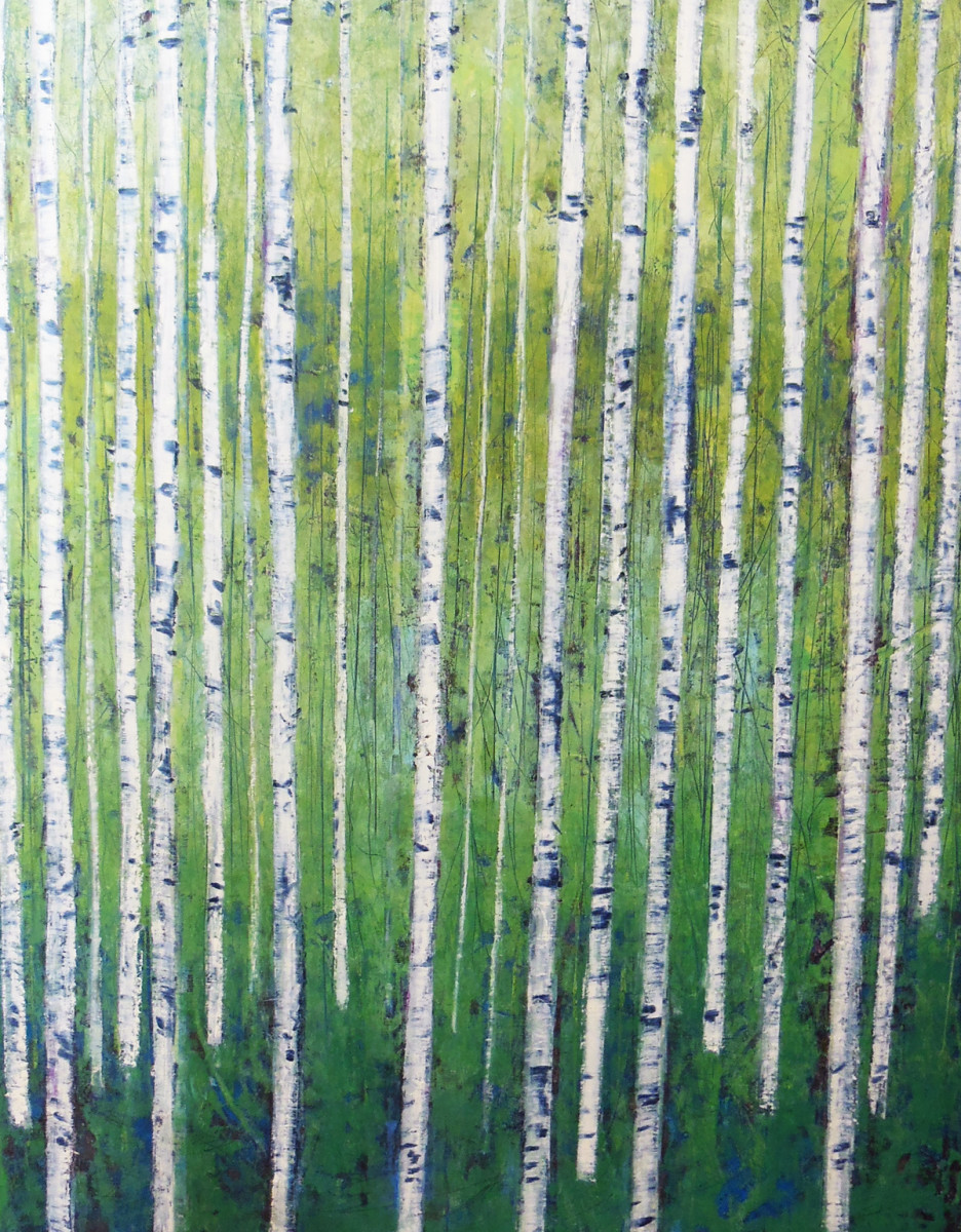 A Walk in the Park, 58x45" by Ginnie Cappaert, Image 1.