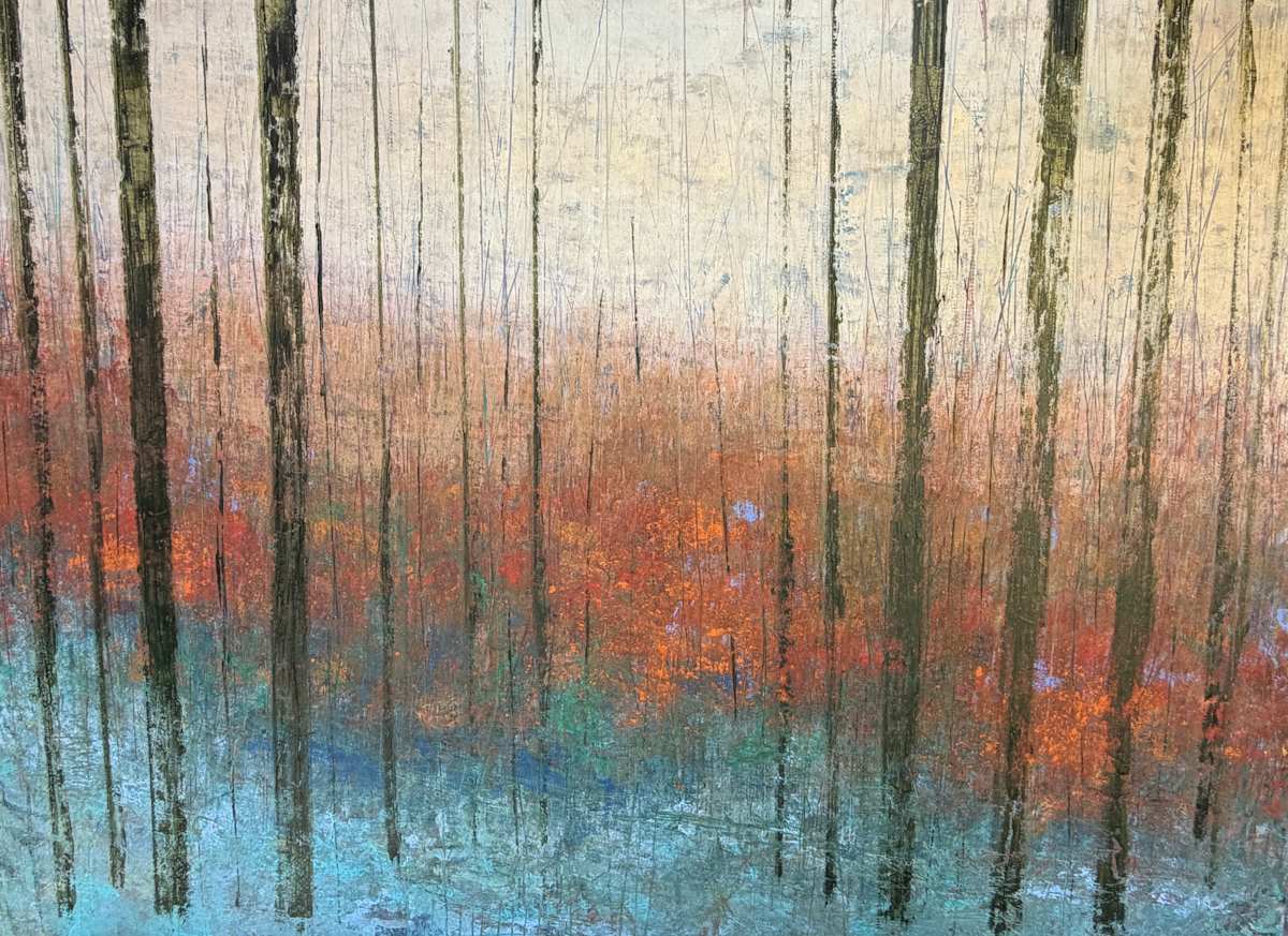 Glowing Amongst the Dark, 36x48" by Ginnie Cappaert, Image 1.