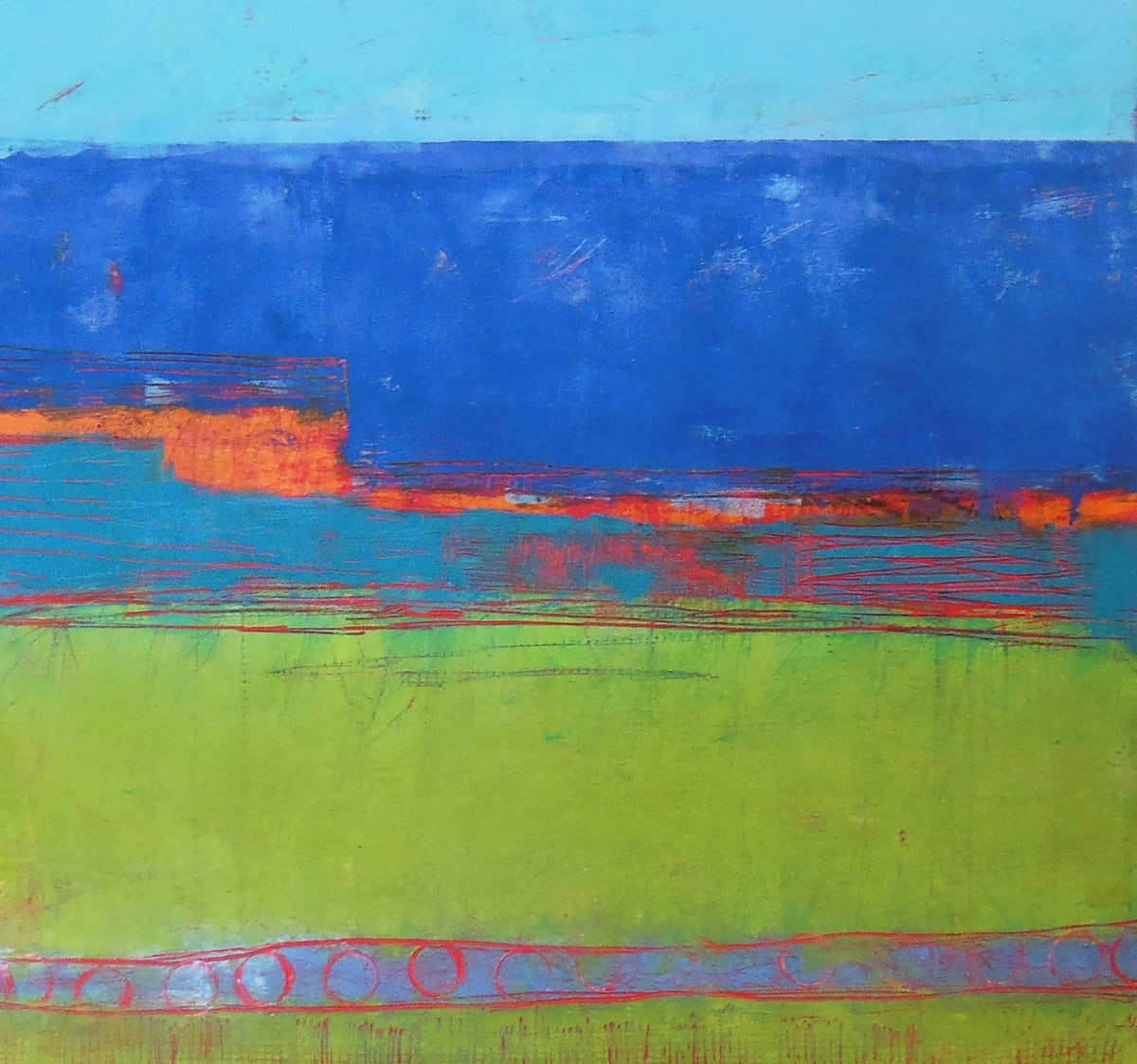 Nightfall, 22x22" by Ginnie Cappaert 