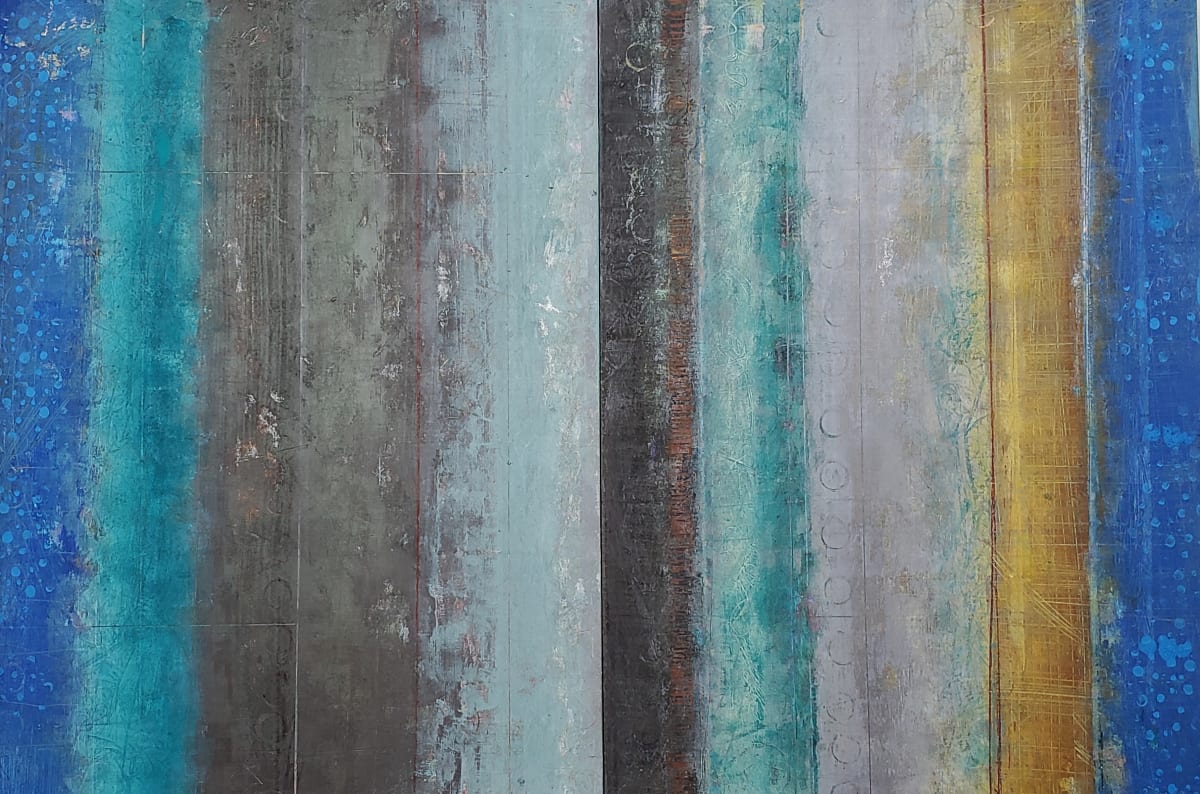 Threads that connect (diptych) by Ginnie Cappaert, Image 1.