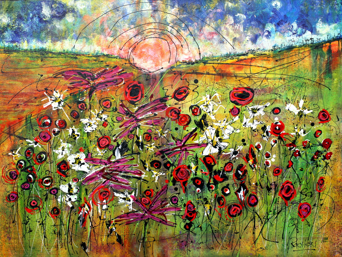 Harvest Moon Gypsy Flower Dance by louie . rochon . fine . art | Artwork  Archive