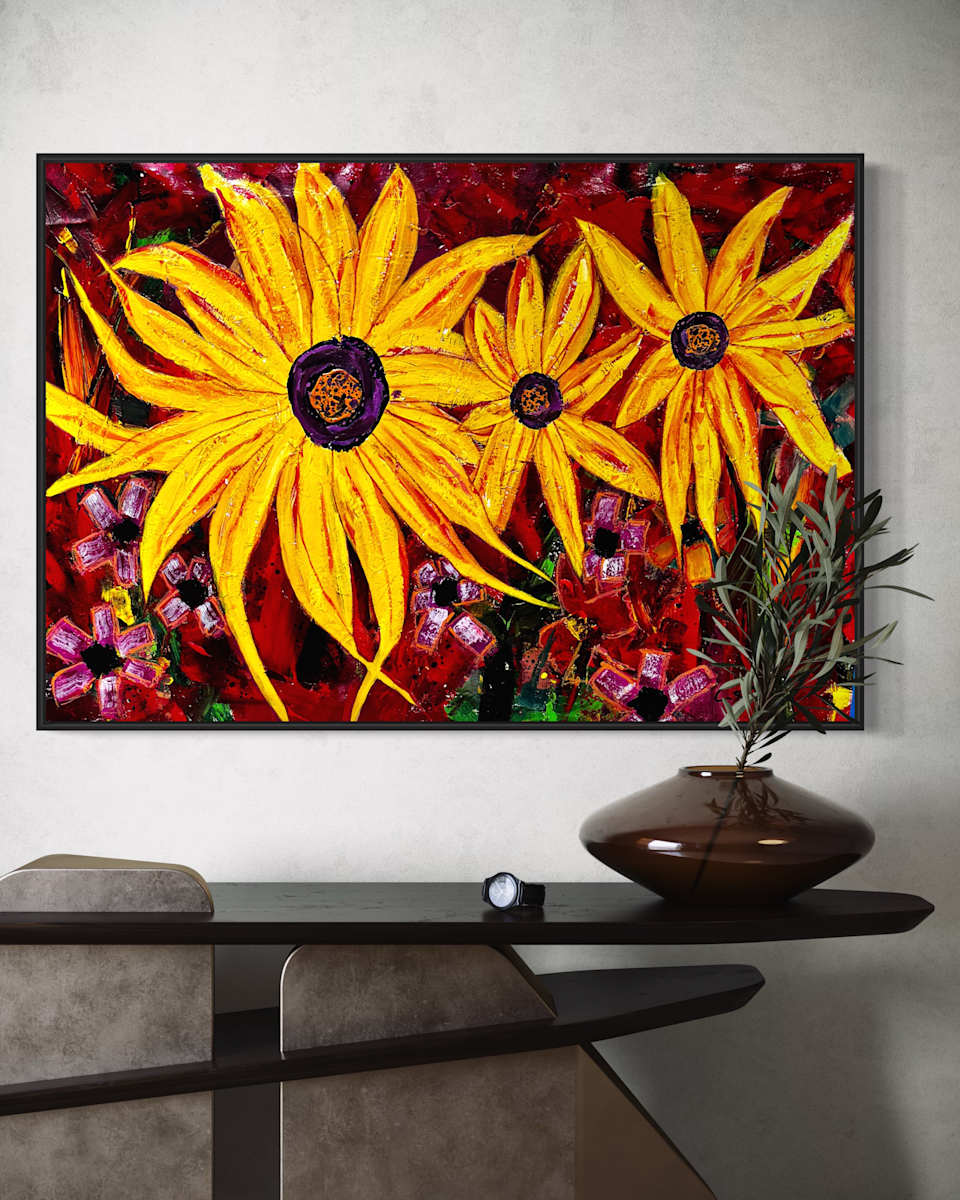 Sunflowers No. 1 by louie . rochon . fine . art 