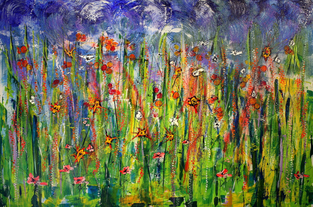 Sandy's Garden by louie . rochon . fine . art 