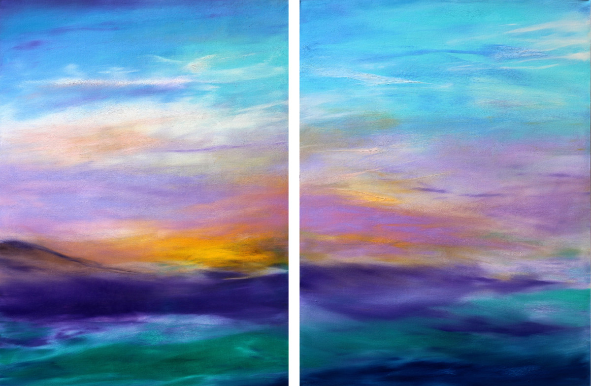 Tranquility (diptych) by Sheryl Tempchin 