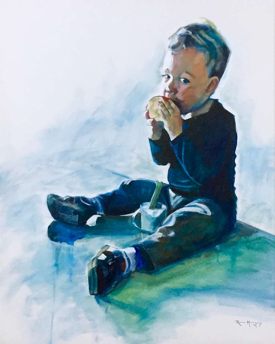 Boy with Apple by Ross Morgan, Image 1.