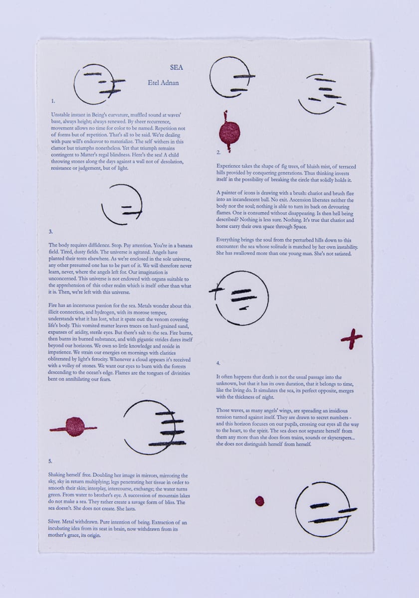 Sea by Etel Adnan, Image 1.