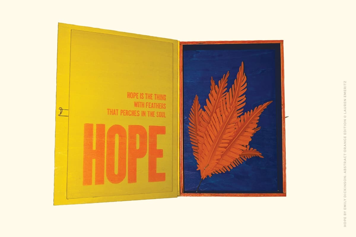 Hope by Emily Dickinson: Abstract Orange Edition by Lauren Emeritz 
