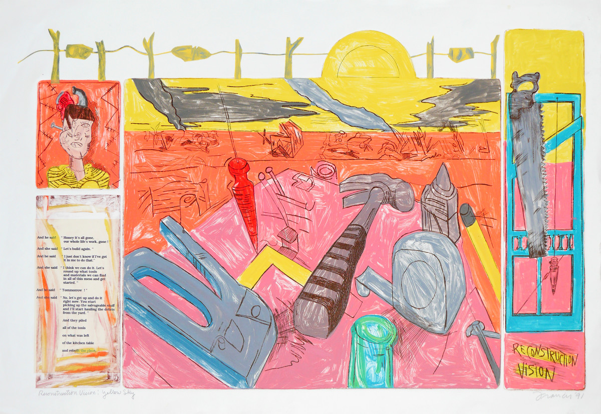 Reconstruction Vision, Yellow Sky by Ke Francis 