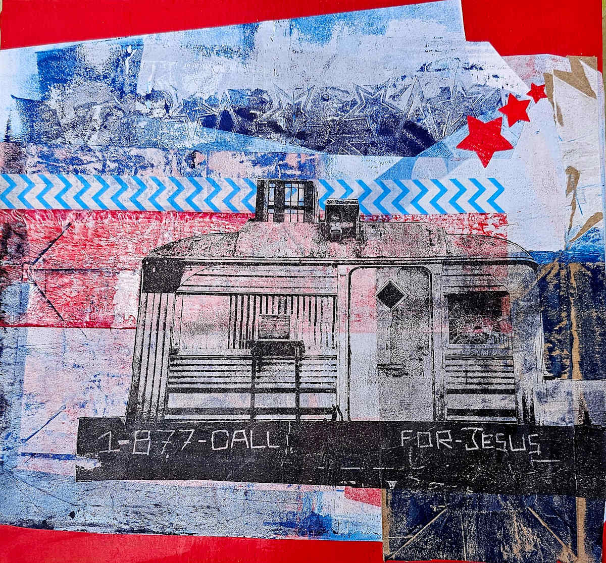 American Flag Deconstructed by Dana Hallman 