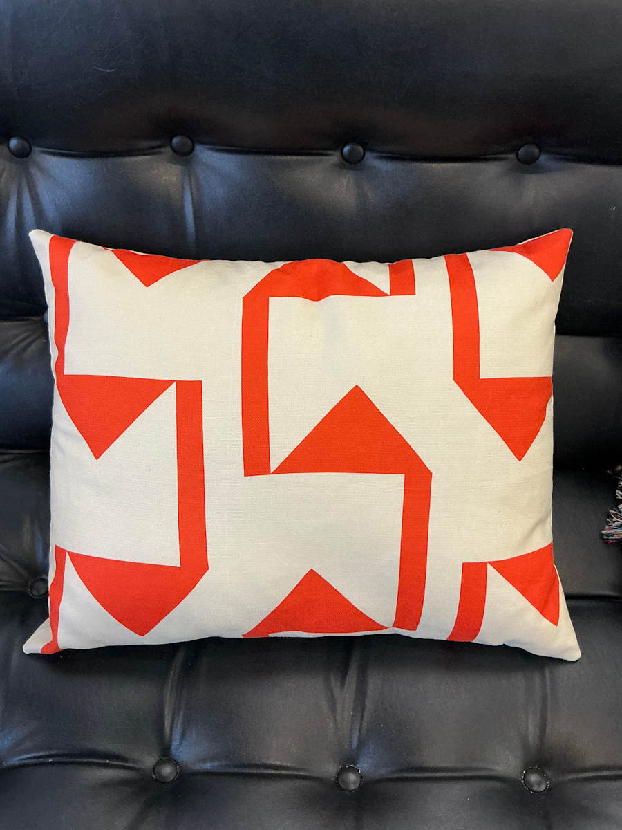 Red and White Pillow 