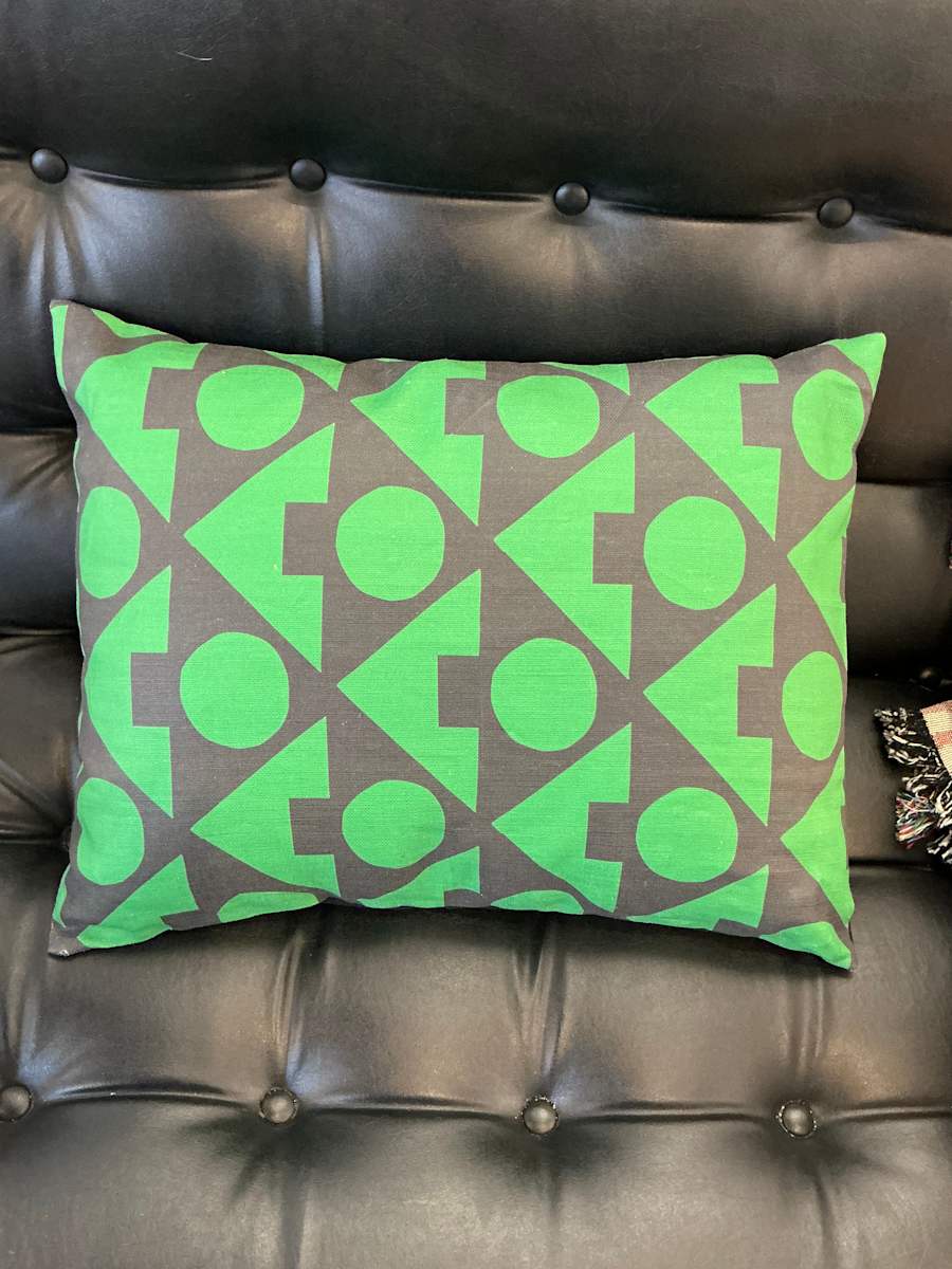 Green and Black Pillow 