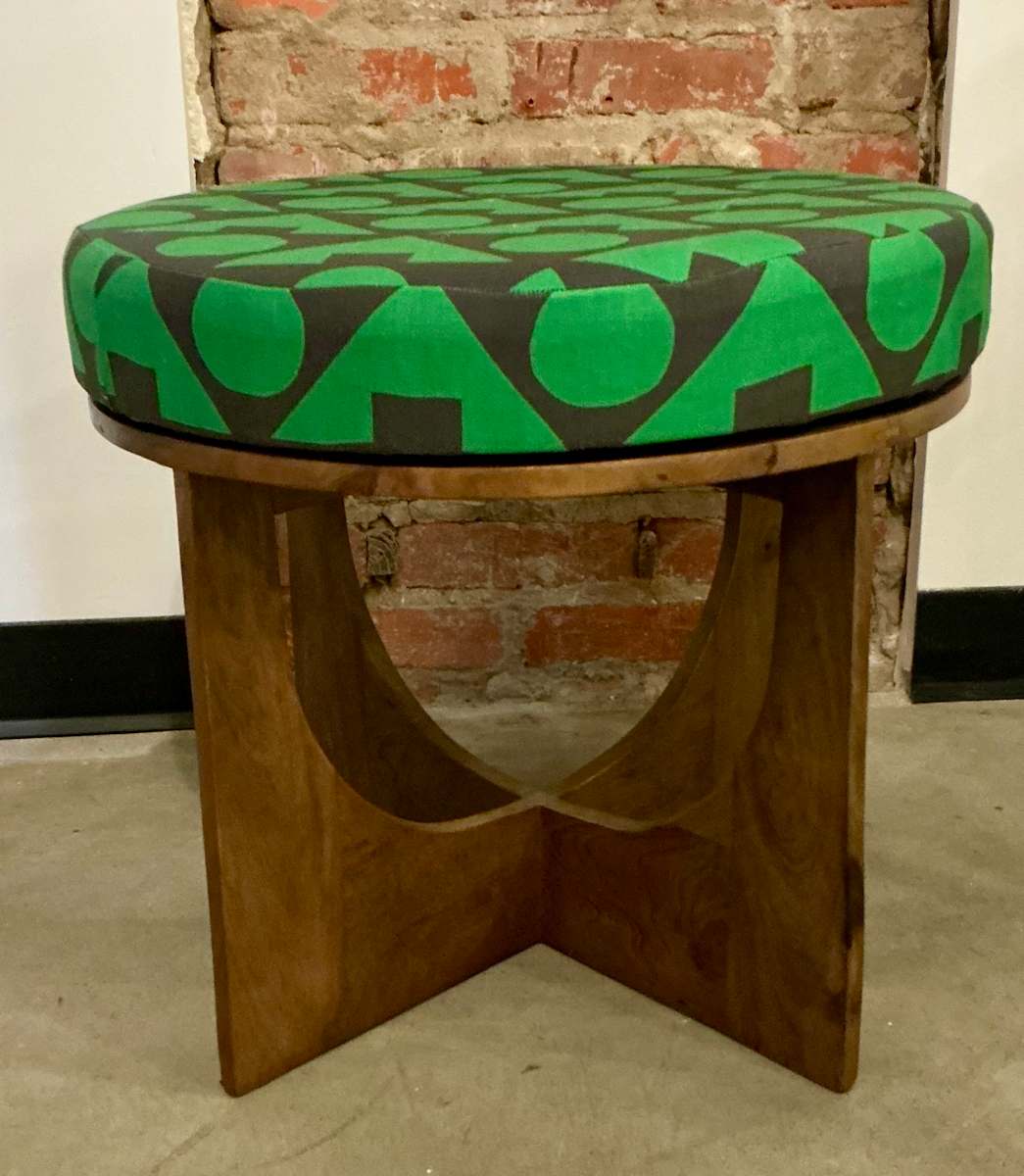 Upholstered Stool by Hadiya Williams 