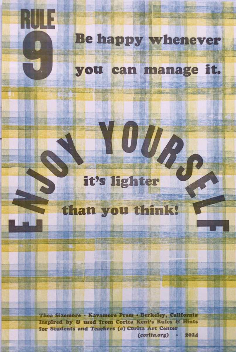 Hint 9 from Helpful Hints: A Corita Kent Print Exchange by Black Rock Press by Thea Sizemore, Black Rock Press Print Exchange, Image 1.