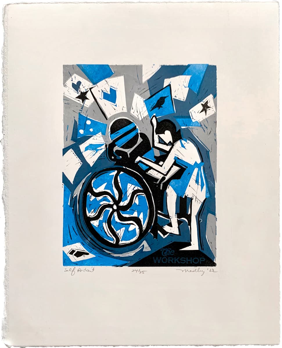 Self Portrait at the Wheel by Christine Medley 