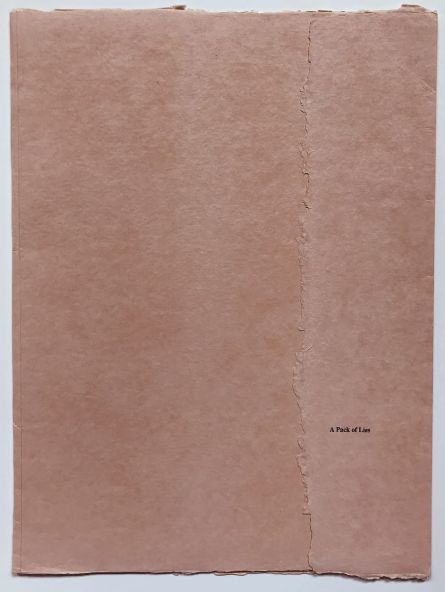 A Pack of Lies (Portfolio) by Despina Meimaroglou  Image: Portfolio Cover, made with custom paper