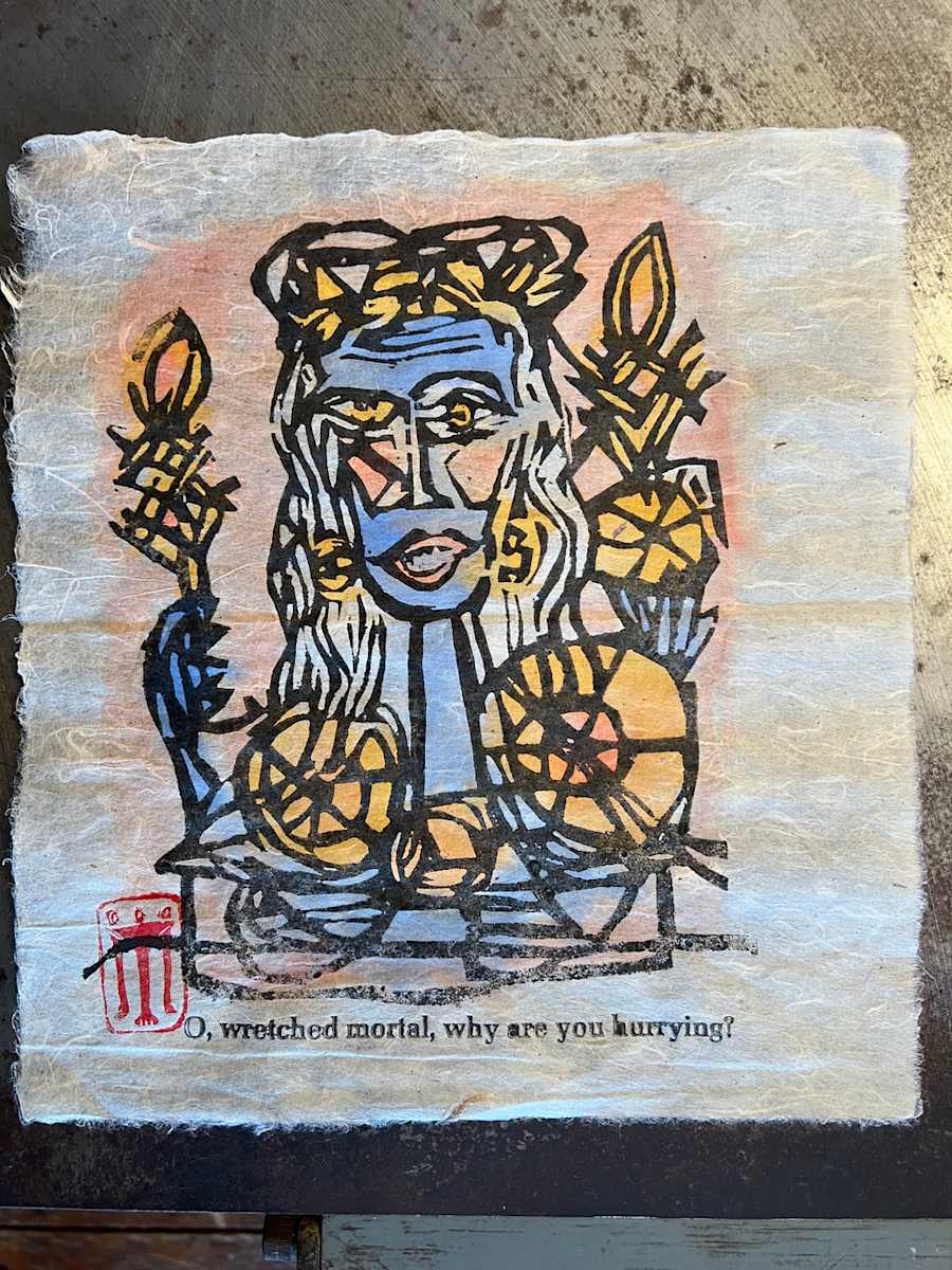 O, wretched mortal, why are you hurrying? by Stefan Saal 