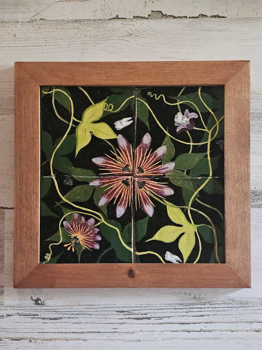 Passion flower tiles by Karissa Scaffidi 