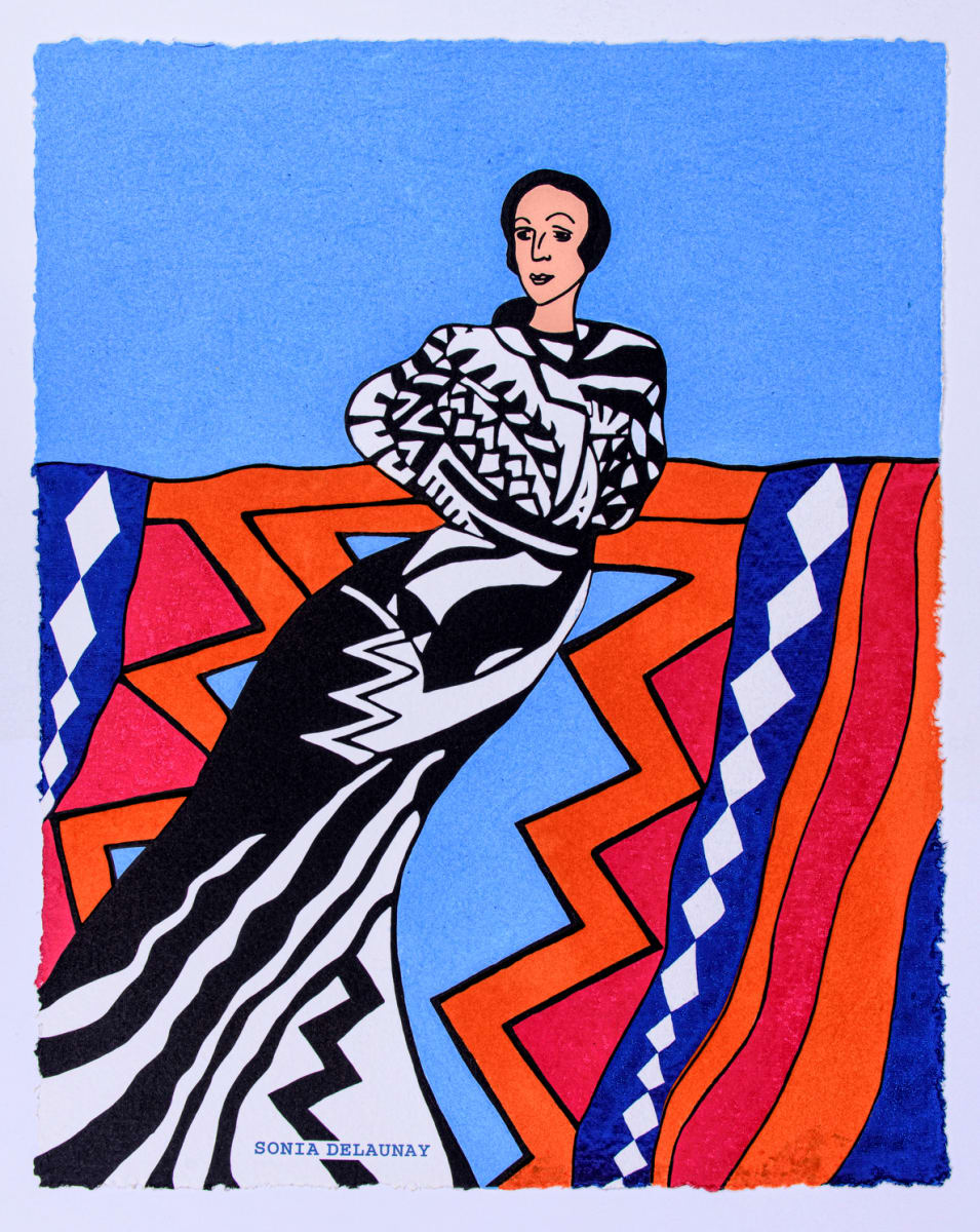 Sonia Delaunay, from the portfolio Delaunay, Goncharova, Popova and Me by Miriam Schapiro  Image: Photograph by StereoVision