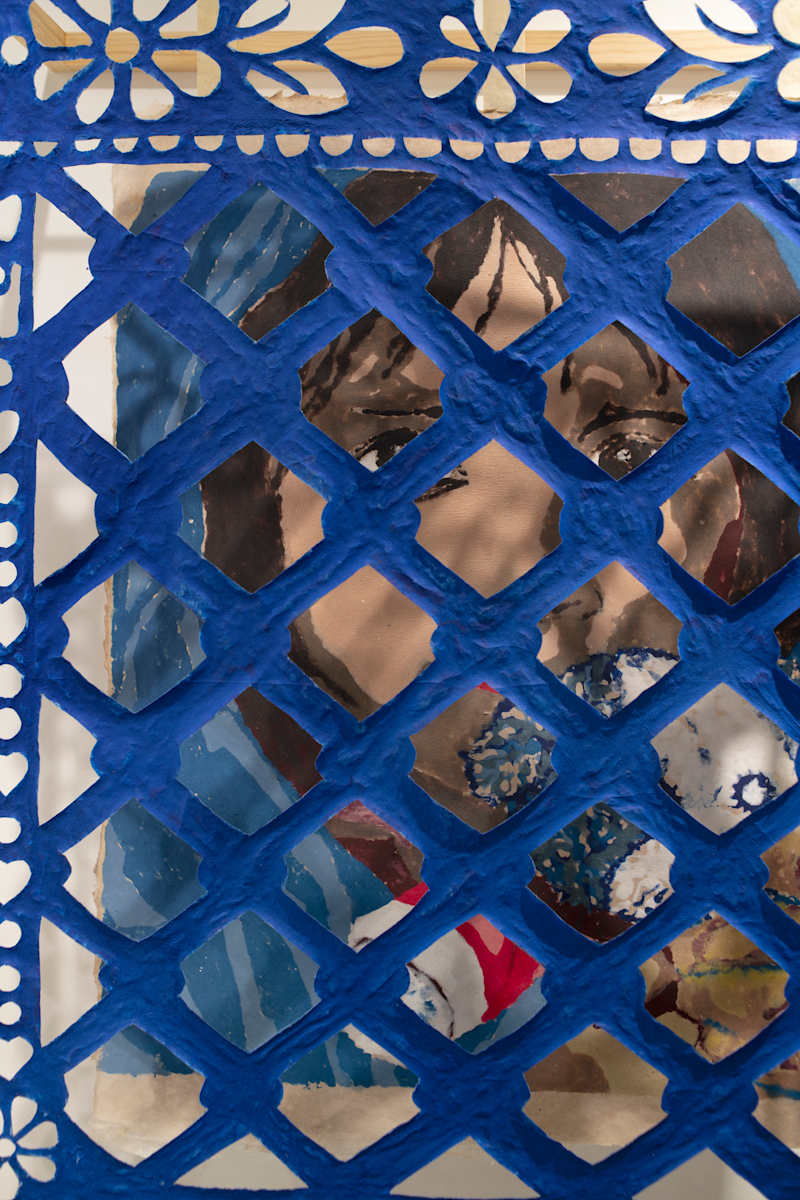 Papel picado, broken hearts, and the red, white and blue bear by Maria Barbosa, Image 1.
