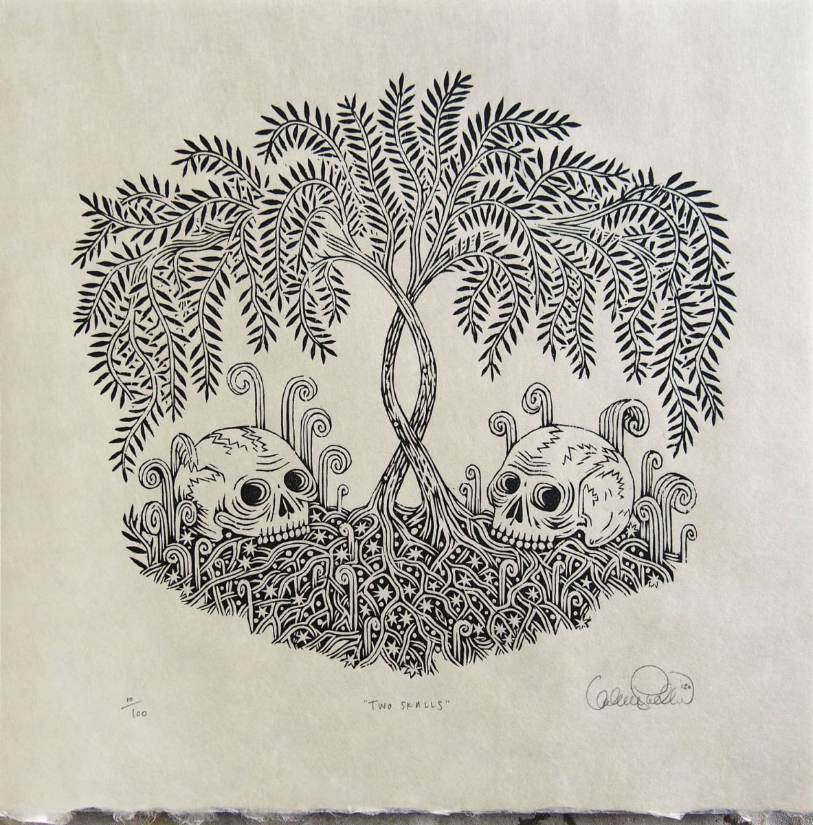 Two Skulls by Tugboat Printshop, Valerie Lueth 
