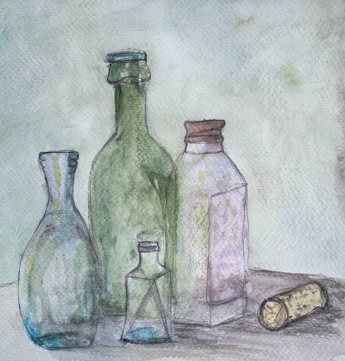 Bouteilles et bouchon by Dee Elle 