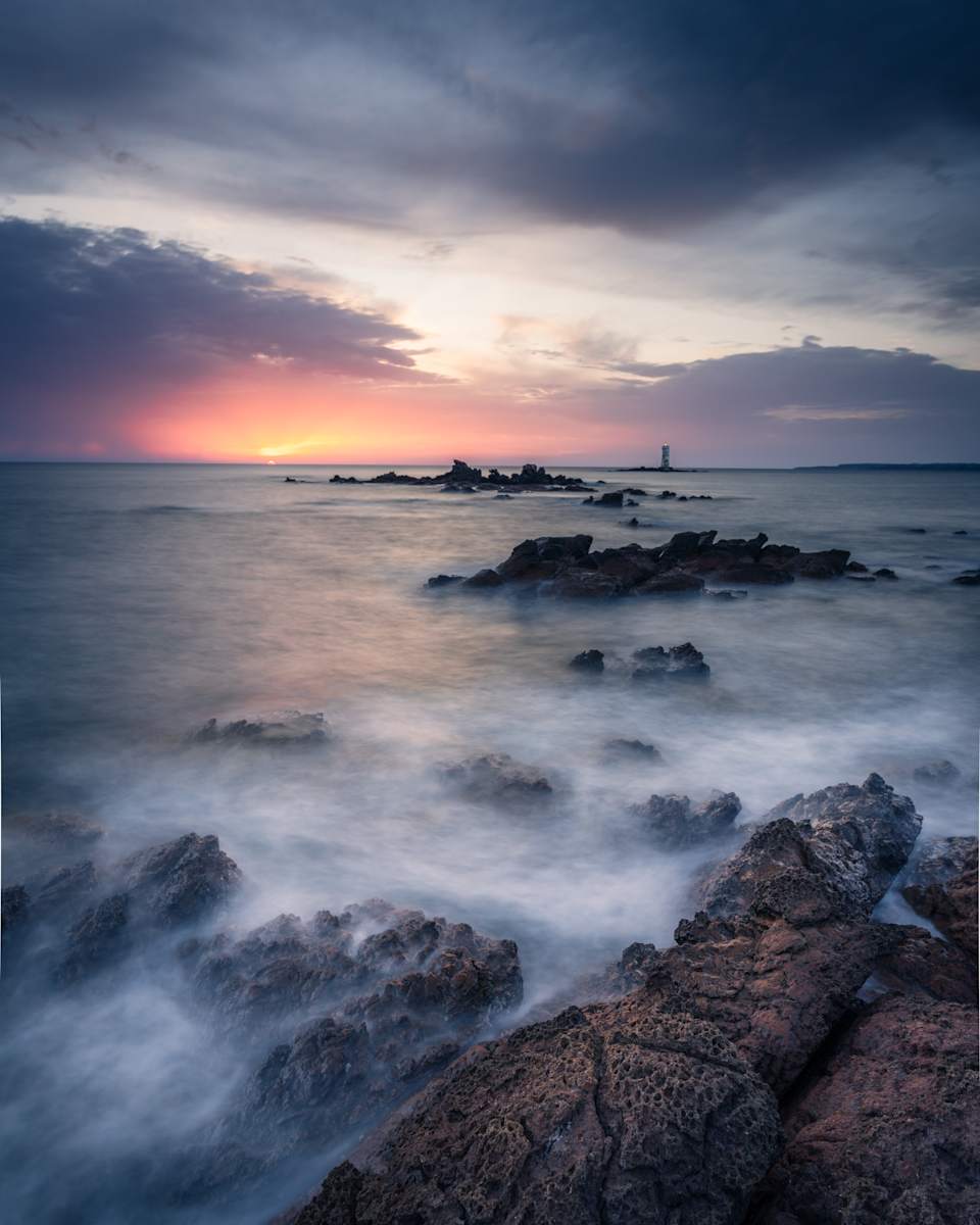 Mangiabarche - Red and Blue Sunset (Size C) 1/30 by Juan Matorras