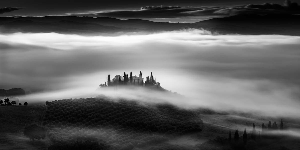 Tuscany - Sunrise Fog by Juan Matorras 