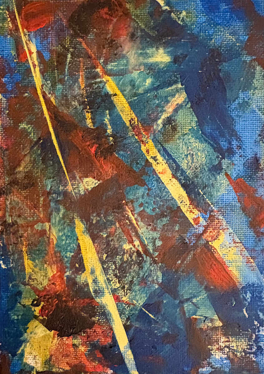 CW Composition 2 by Barbara Talbott  Image: Cold wax and oil small abstract painting