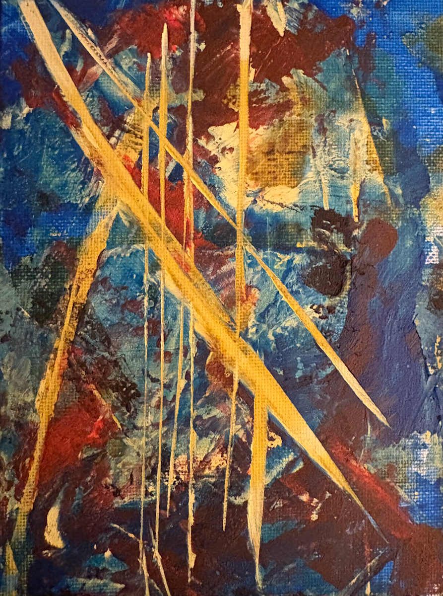 CW Composition 3 by Barbara Talbott  Image: Cold wax and oil small abstract painting