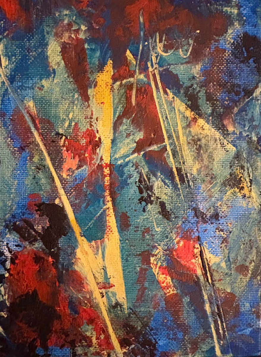 CW Composition 4 by Barbara Talbott  Image: Cold wax and oil small abstract painting