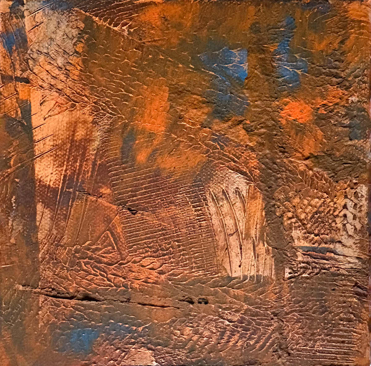 CW Square Composition 2 by Barbara Talbott  Image: Cold Wax and Oil on Canvas Panel