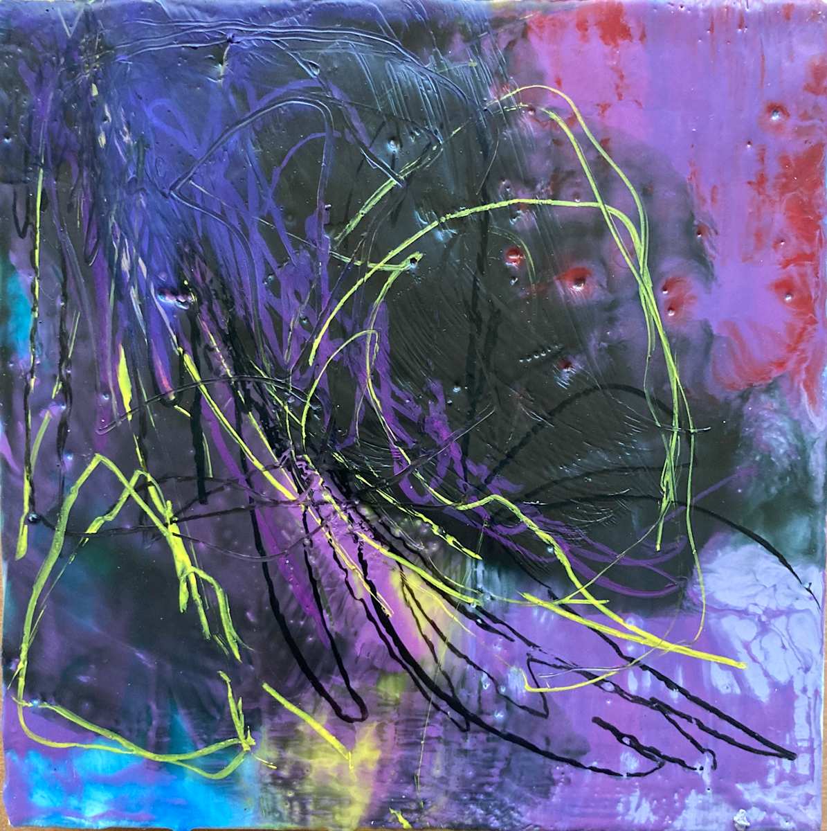 Chaos by Barbara Talbott  Image: Encaustic Painting