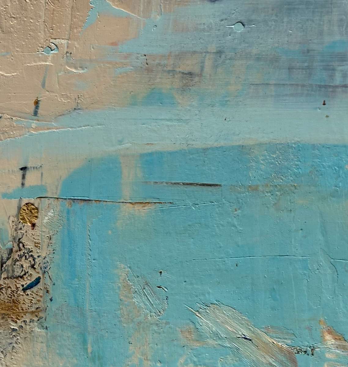 Cold Wax Small 3 by Barbara Talbott  Image: Cold wax and oil small abstract painting