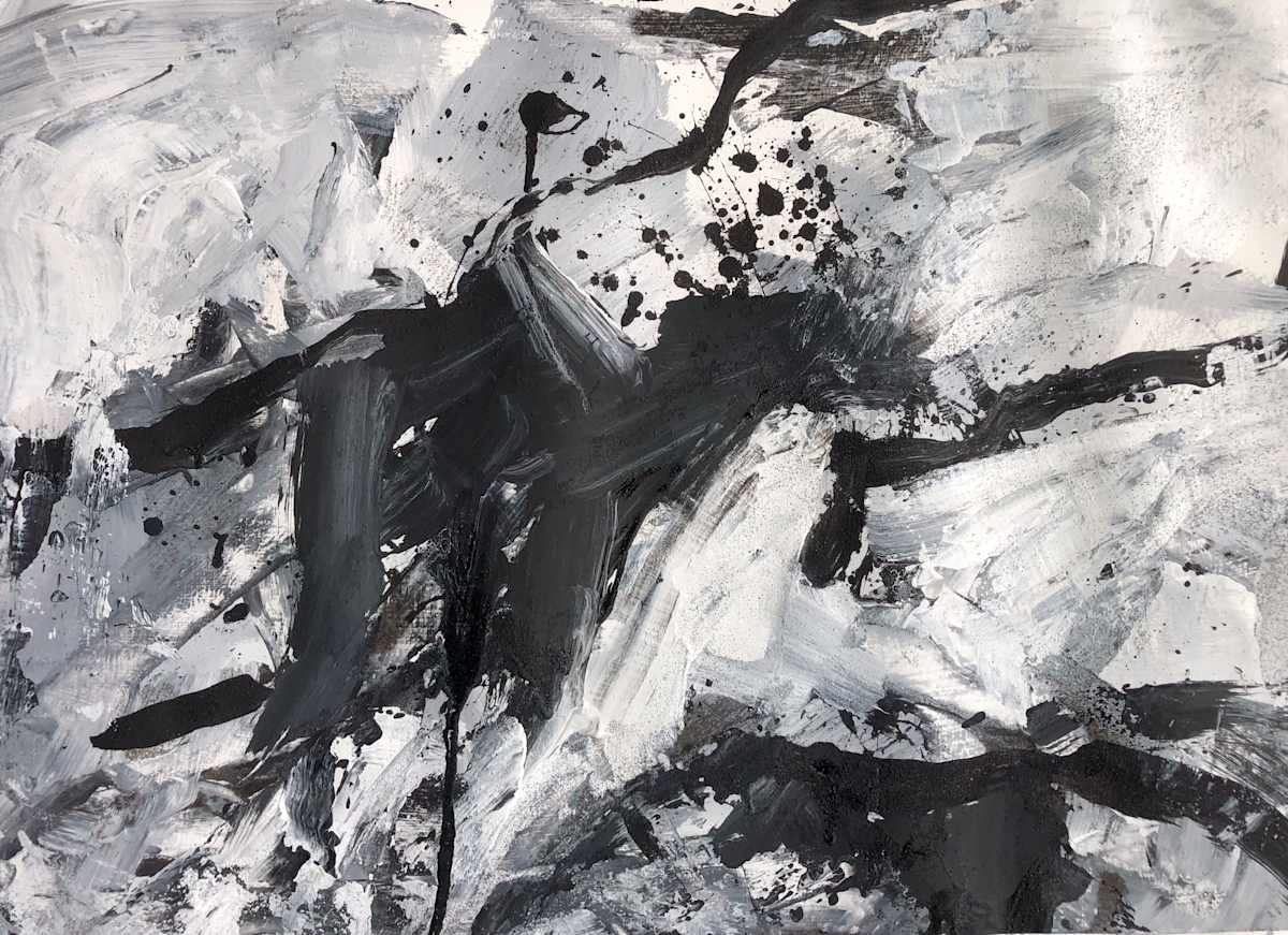 Night and Day by Barbara Talbott  Image: Acrylic on Watercolor paper 