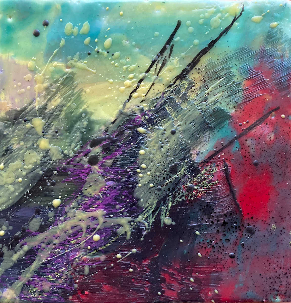 Unleashed Energy by Barbara Talbott  Image: Encaustic Painting