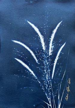 Feather & delicate grass 2 by CELINE LEFORT 