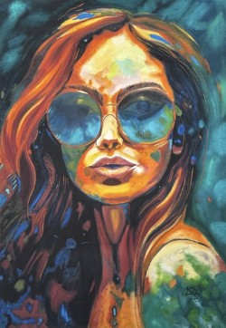 Cool Chick (Print same size as original) by CELINE LEFORT, Image 1.