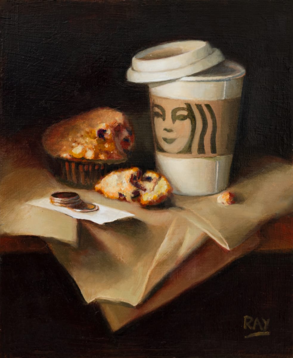 Coffee Time by Alan Douglas Ray  Image: Alan Douglas Ray, "Coffee Break, 10" x 8", oil on panel