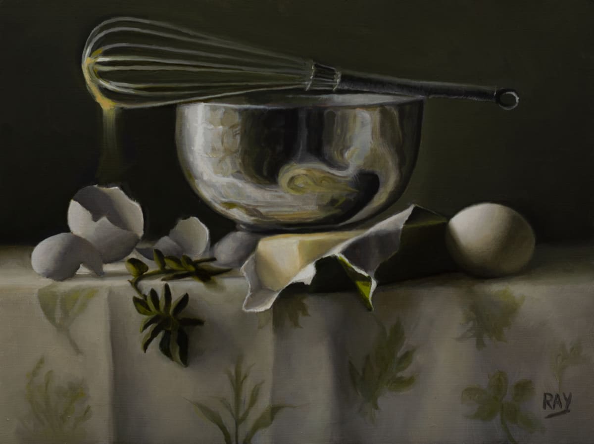 Eggs, Butter and Oregano  Image: "Eggs, Butter and Oregano", 9" x 12", oil on panel