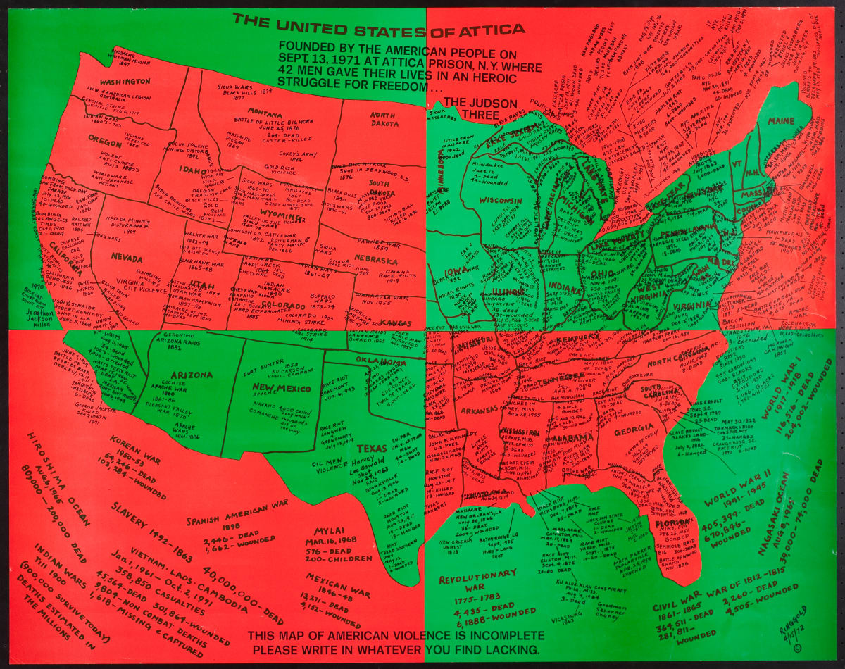 The United States Of Attica by Faith Ringgold 