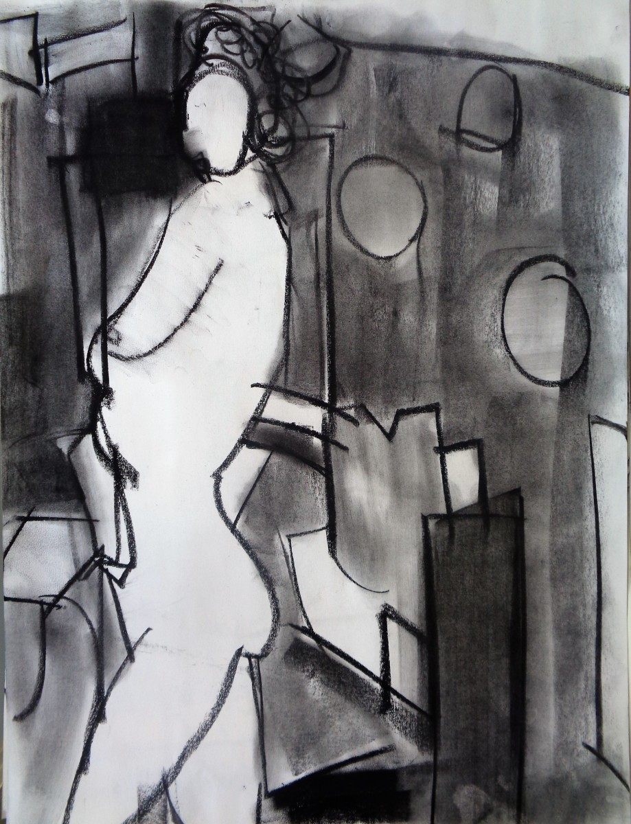 Study for Model in the Studio #3 by Laura Shabott, Image 1.