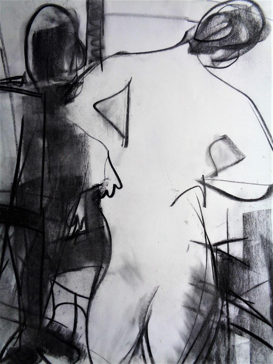 Study for Model in the Studio #4 by Laura Shabott 