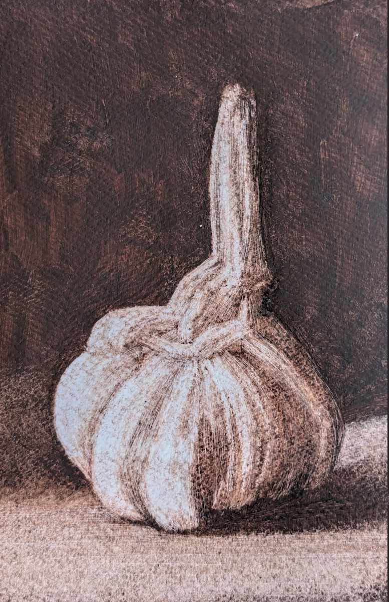Garlic Head with Stem by Martha Lee Turner 
