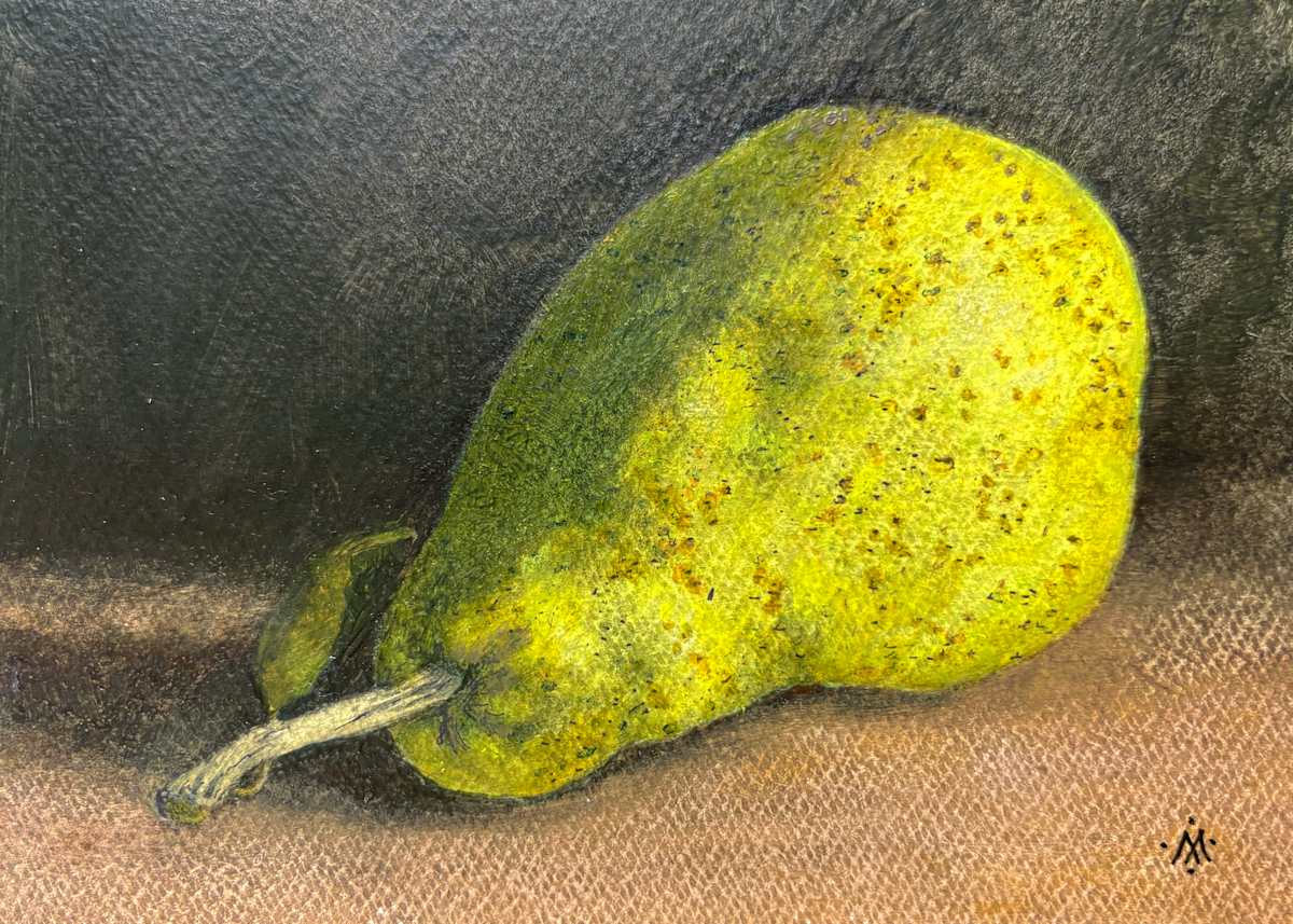 Speckled Green Pear by Martha Lee Turner, Image 1.