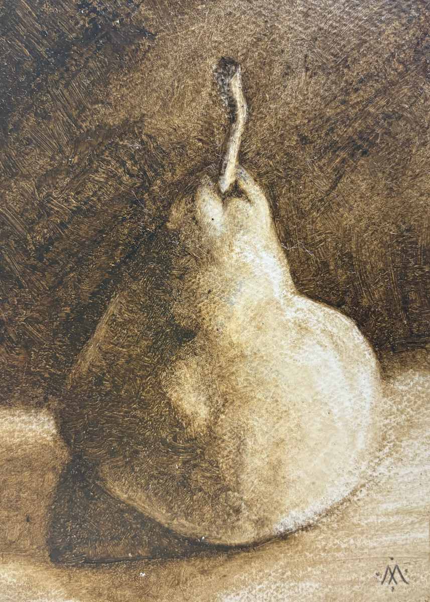 Pear Under Two Lights by Martha Lee Turner 