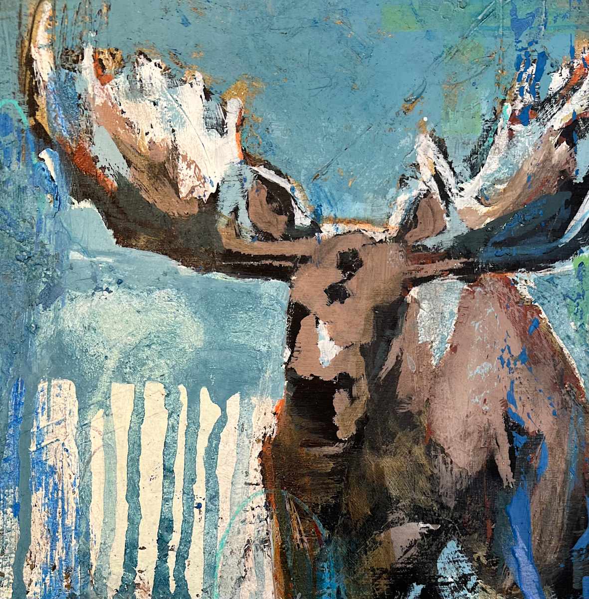 Turquoise Moose by Kristen Engel, Image 1.