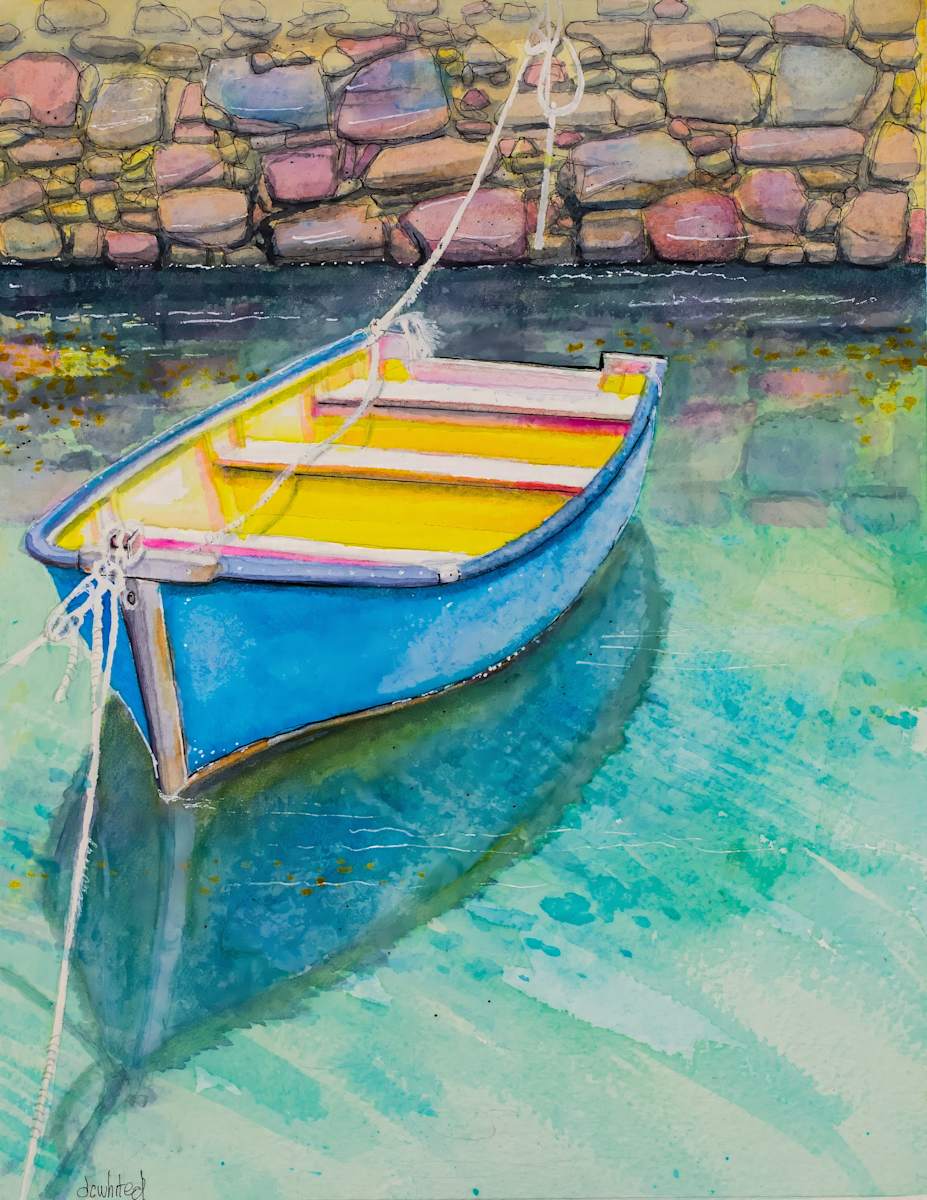 Row boat in the Bay, Robert's Bay, South Africa (Prints available) by David Whited  Image: Row boat in the Bay, Robert's Bay, South Africa