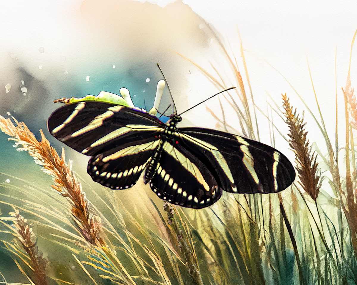 Zebra Longwing Butterfly by David Whited, Image 1.